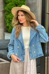 Rikki Double Breasted Denim Jacket : Denim