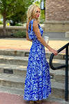 Jennae Tiered Maxi Dress : Blue