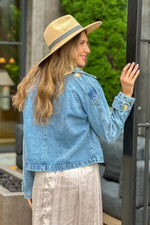 Rikki Double Breasted Denim Jacket : Denim