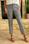 Liverpool Plaid Kelsey Trousers : Black/White