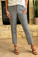 Liverpool Plaid Kelsey Trousers : Black/White