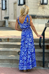 Jennae Tiered Maxi Dress : Blue