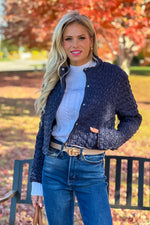 New England Quilted Puff Jacket - Navy