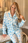 Snowflake Soft Brushed Pajamas : White/Blue