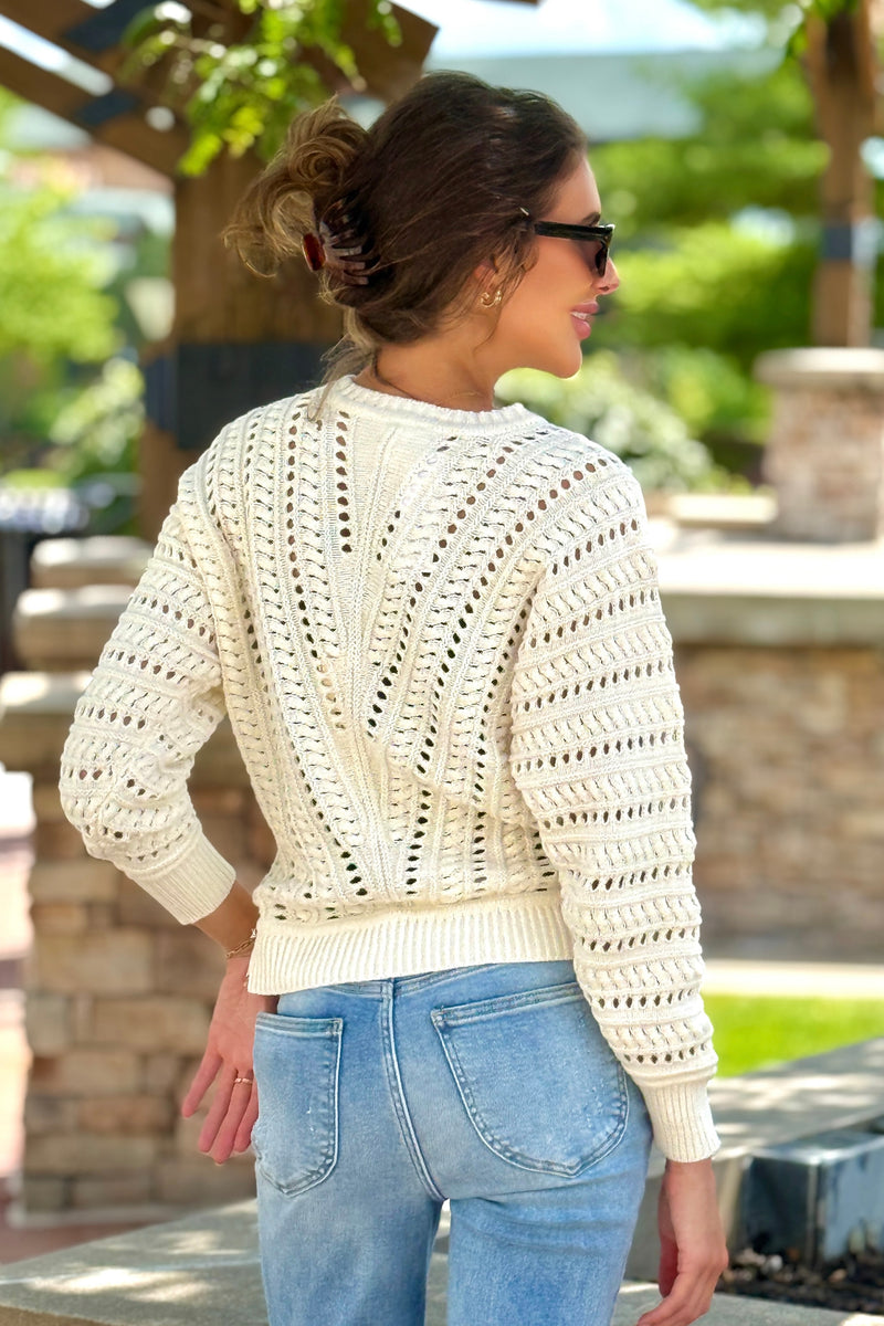 Tribal Celestine Crew Neck Sweater : Eggshell