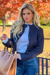 New England Quilted Puff Jacket - Navy