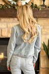 Put Together Braided Denim Jacket : Light Denim