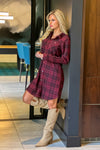 Loveland Soft Plaid Dress : Burgundy