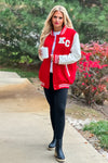 KC Varsity Letterman's Jacket : Red/White/Gold