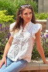 Amyra Puff Sleeve Blouse : White