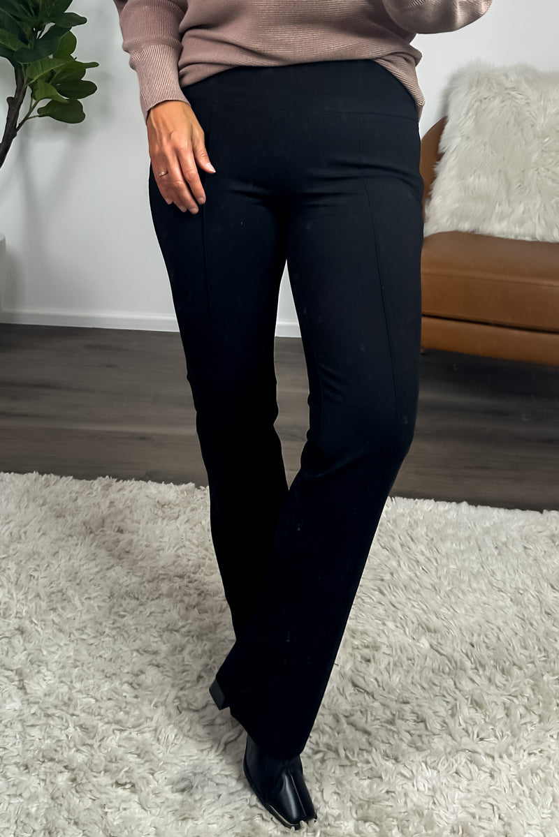 Liverpool Pearl Pull On Flare Pant : Black