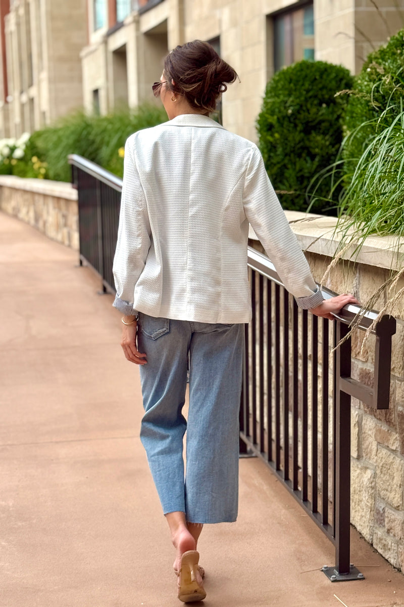 Lucinda Rolled Sleeve Jacket : Off White
