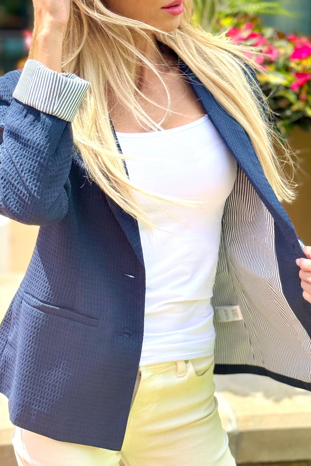 Lucinda Rolled Sleeve Jacket : Midnight