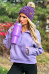 Layla Game Day Half Zip Fleece Pullover : Lavender