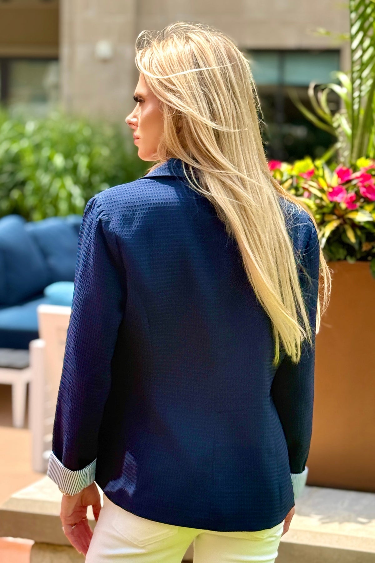 Lucinda Rolled Sleeve Jacket : Midnight