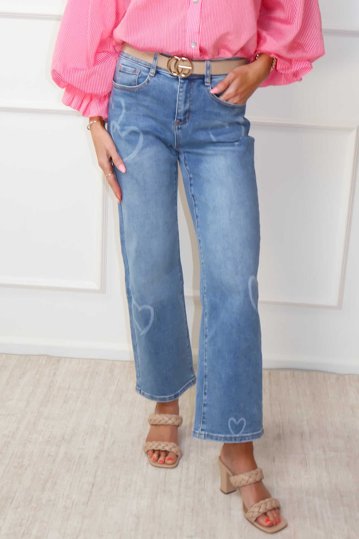 Tribal Sophia Curvy Heart Jeans