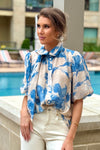 Marlow Removable Tie Blouse : Cream