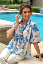 Marlow Removable Tie Blouse : Cream