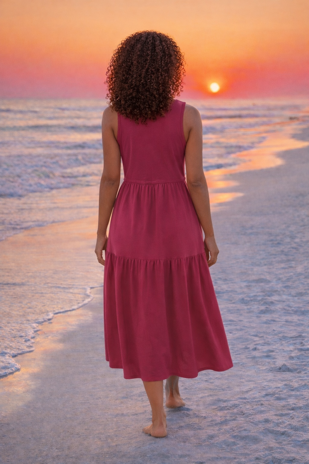 Tribal Aliza Sleeveless Boat Neck Maxi Dress : Gardenia