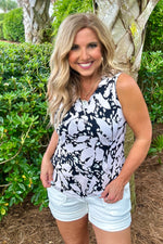 Tribal Gaia Sleeveless Polo Top : Pebble