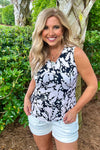 Tribal Gaia Sleeveless Polo Top : Pebble