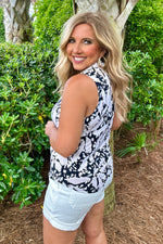 Tribal Gaia Sleeveless Polo Top : Pebble