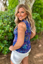 Tribal Haylo Sleeveless Polo Top : Aqua