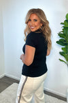 Liverpool Branca Crew Neck Knit Top : Black