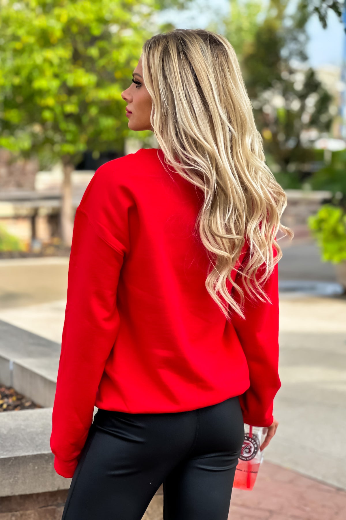 Kansas City Chenille Letter Sweatshirt : Red/White/Gold
