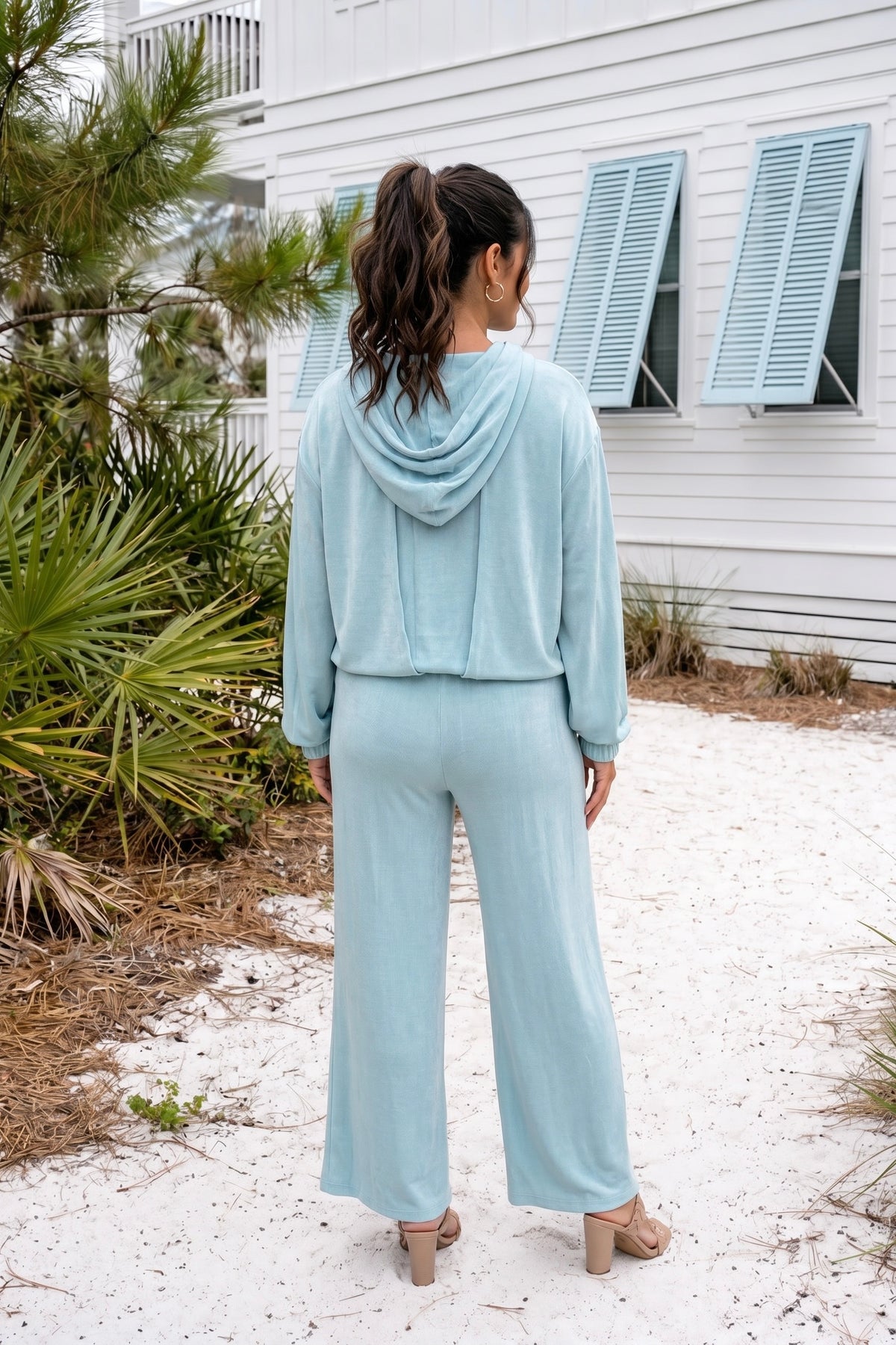 Tribal Wrenleigh Pull on Ankle Pant : Aqua Sky