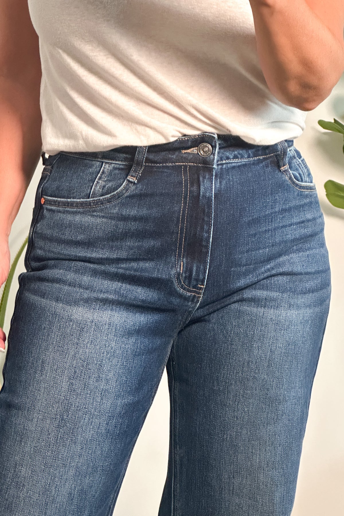 Bayeas Robyn High Rise Wide leg Jeans: Sapphire