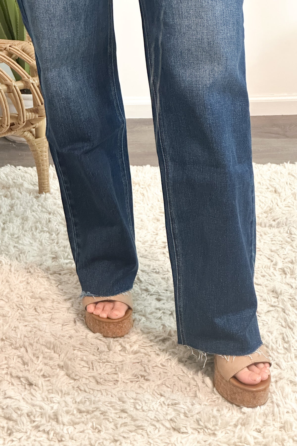 Bayeas Robyn High Rise Wide leg Jeans: Sapphire