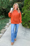 Pumpkin Spice Soft Embossed Sweatshirt : Cognac