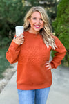 Pumpkin Spice Soft Embossed Sweatshirt : Cognac