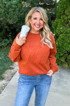 Pumpkin Spice Soft Embossed Sweatshirt : Cognac