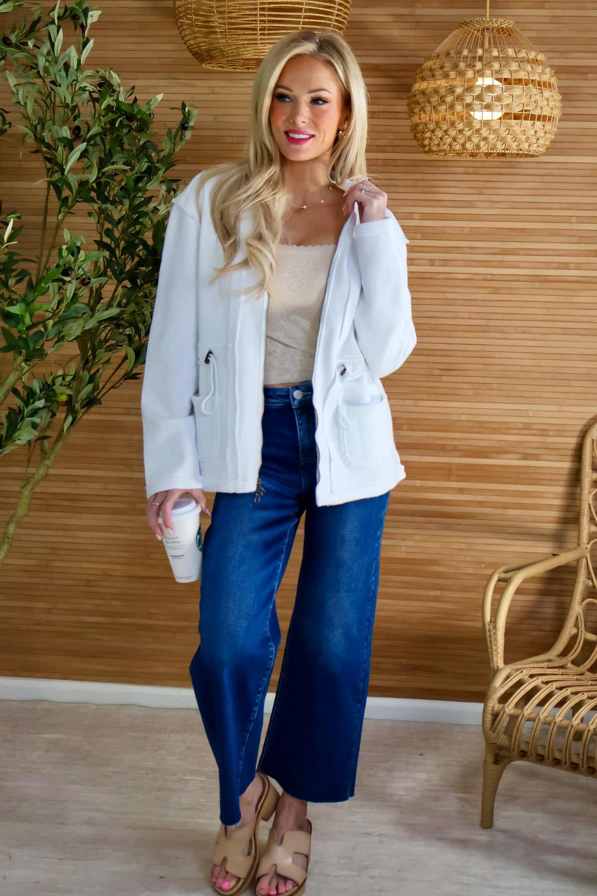 XCVI Raelynn Lemont Jacket : White