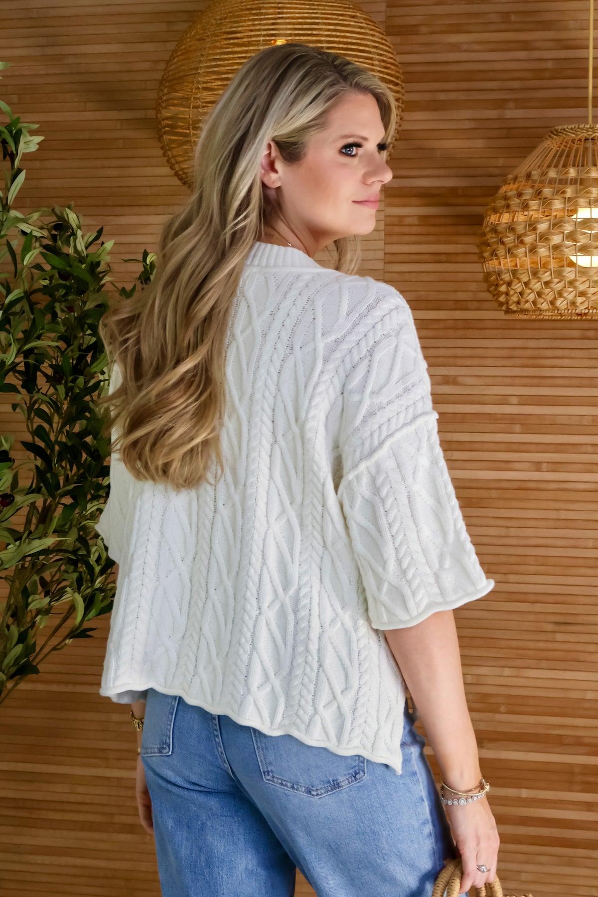 Loretta Over Sized Sweater Top : Off White
