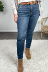 Judy Blue Lenae Mid Rise Relaxed Fit Jean : Dark