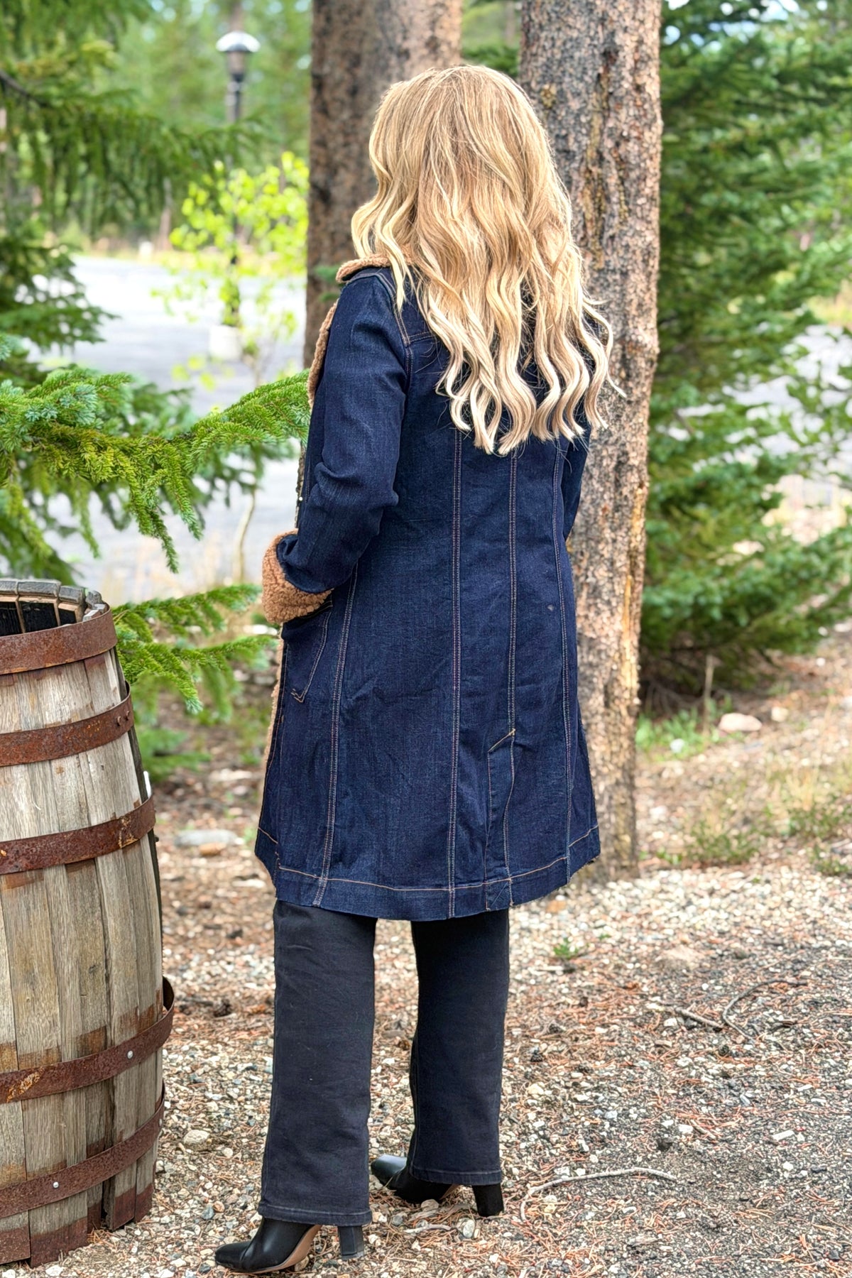 Liverpool Sallie Sherpa Trimmed Notch Collar Jacket : Cinder Bloom