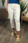 Tribal Maylin Aubrey Pull On Straight Crop Jeans : White