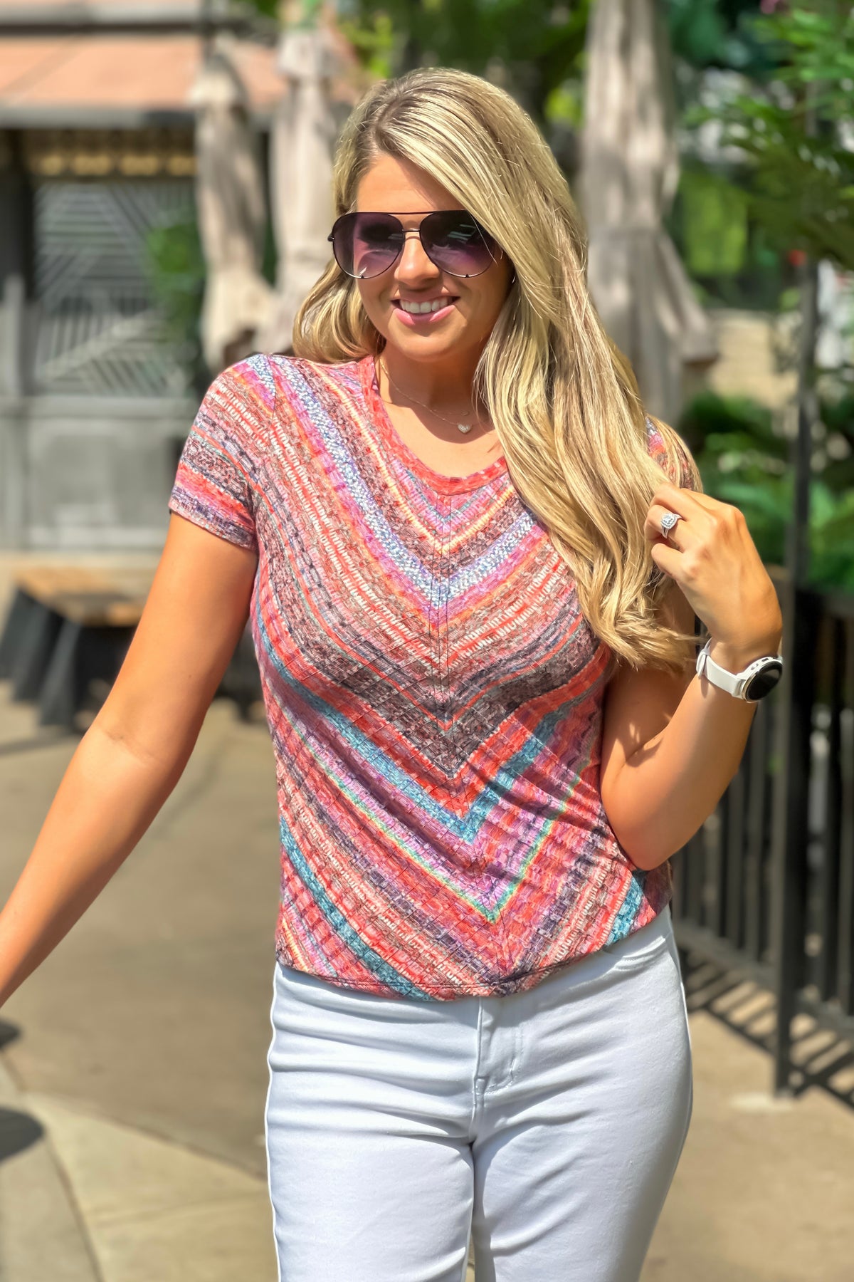 Liverpool Mika Scoop Neck Knit Top : Paradise