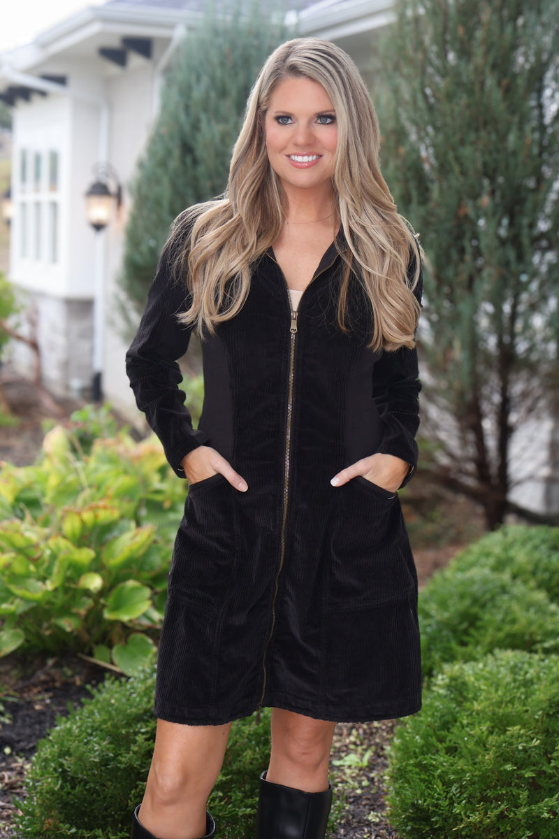 XCVI Uzma Corded Jacket Dress : Black