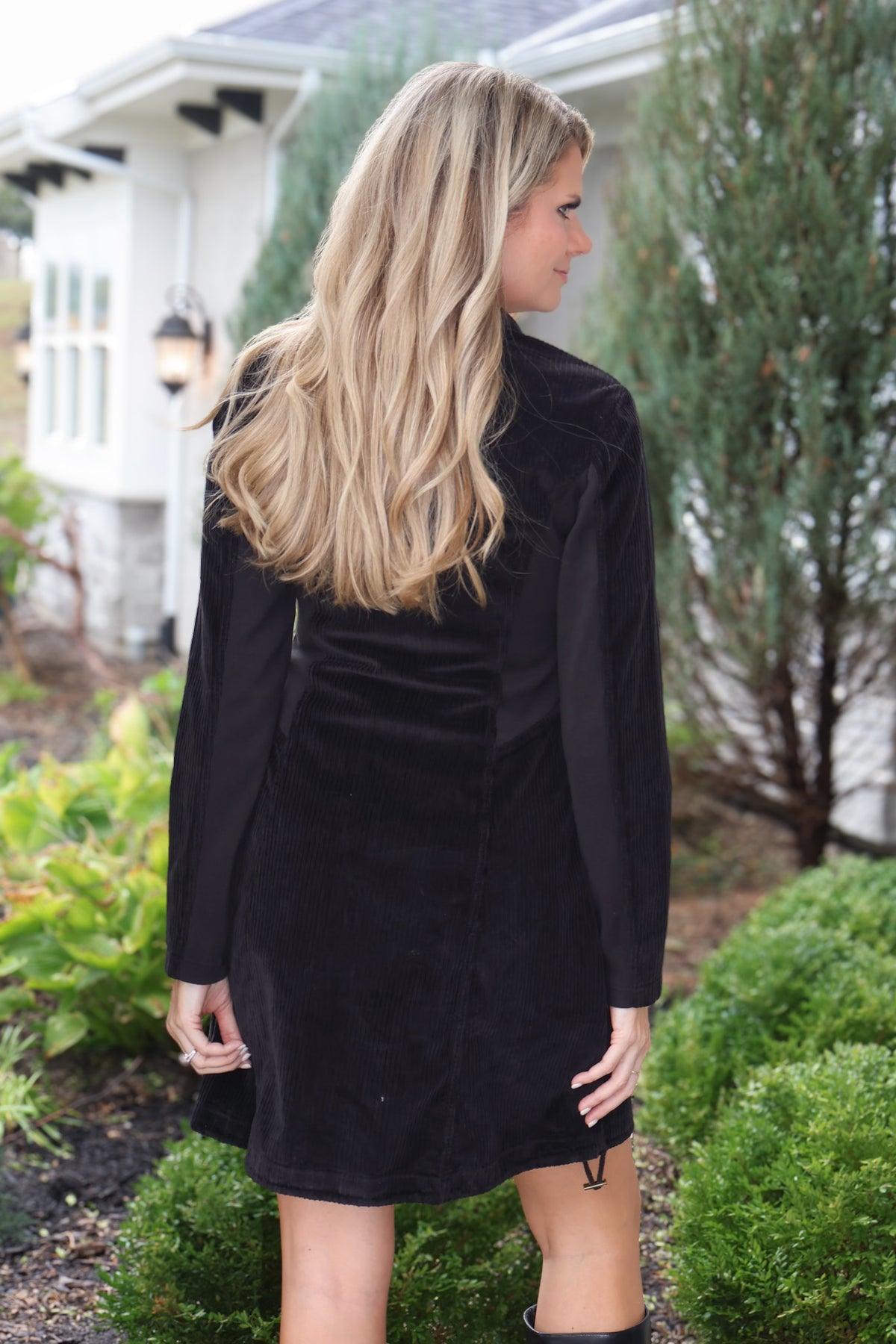 XCVI Uzma Corded Jacket Dress : Black