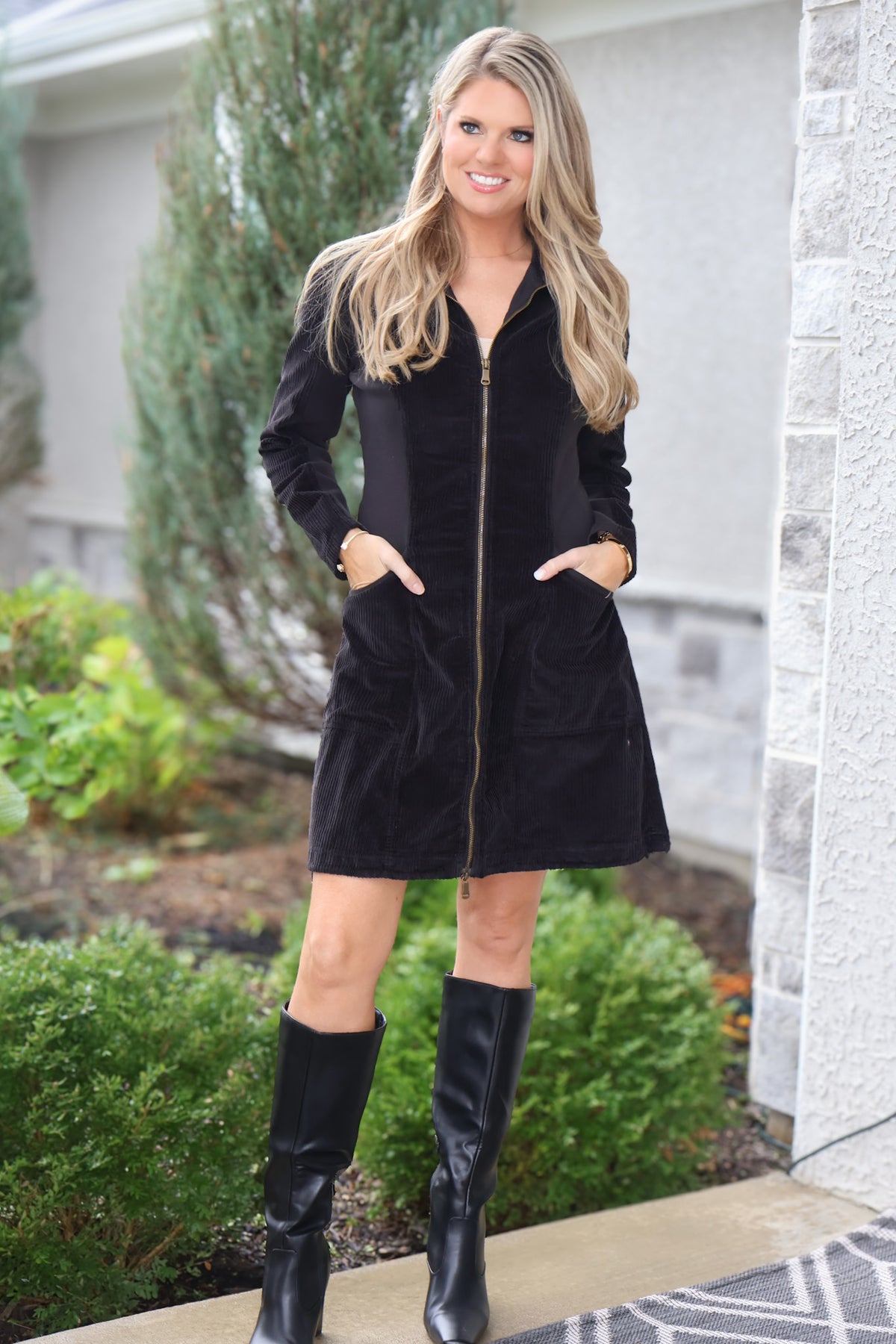 XCVI Uzma Corded Jacket Dress : Black