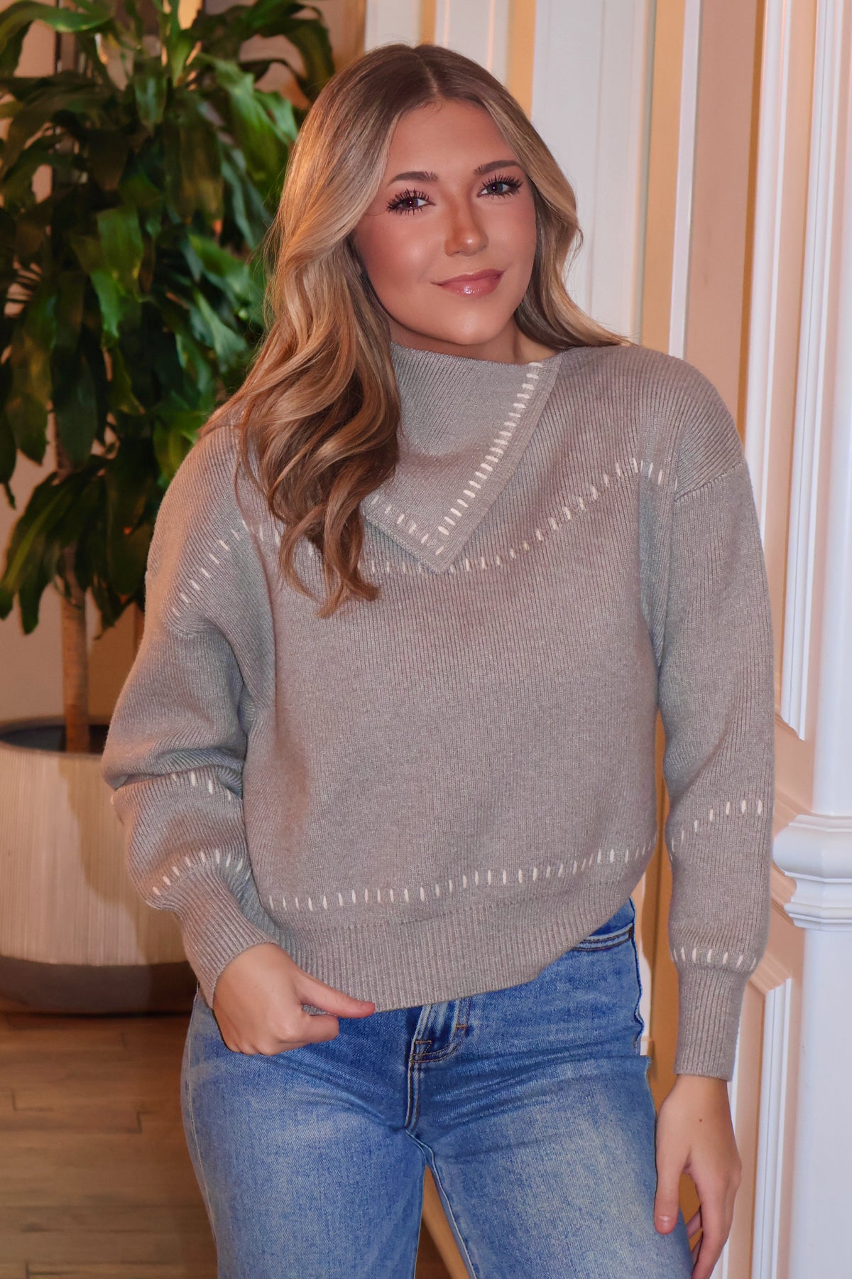 Thalassa Knitted Sweater : Grey