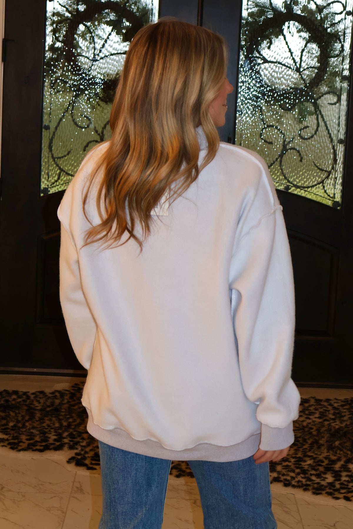 Kansas City Reverse to KC Mock Neck Fleece Pullover : Grey