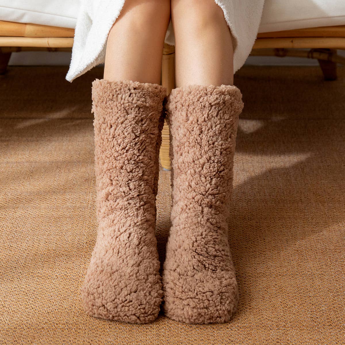 Plush Thick Sock Slippers : 3 colors