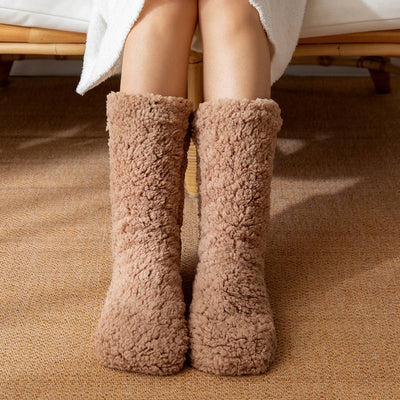 Plush Thick Sock Slippers : 3 colors