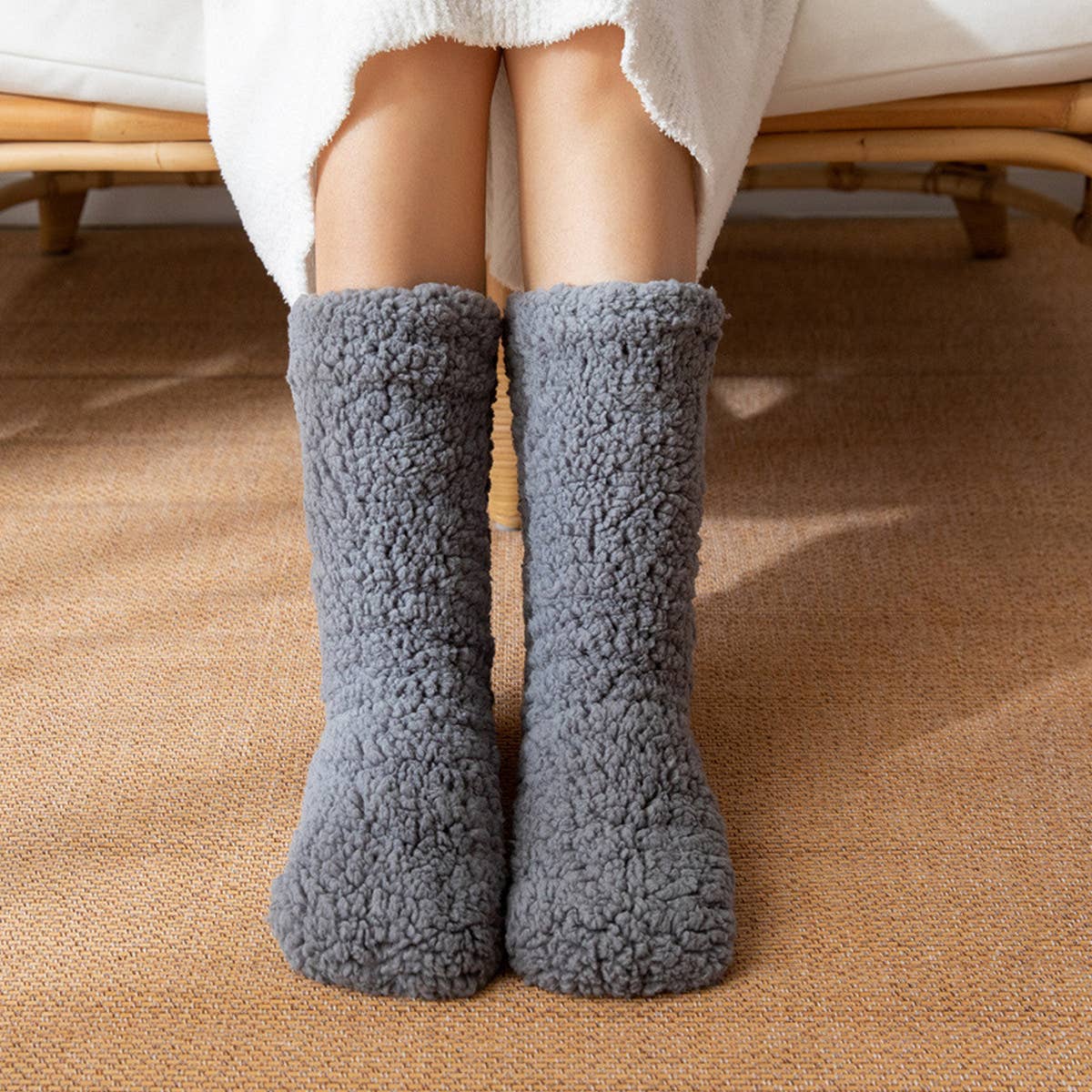 Plush Thick Sock Slippers : 3 colors