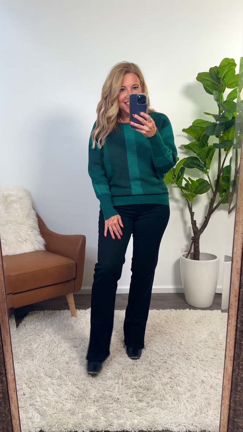 Liverpool Shannnon Boat Neck Dolman Sweater : Green
